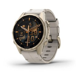 Garmin Fenix 8 3,3 cm (1.3") AMOLED 43 mm Numérique 416 x 416 pixels Écran tactile Or Wifi GPS (satellite)