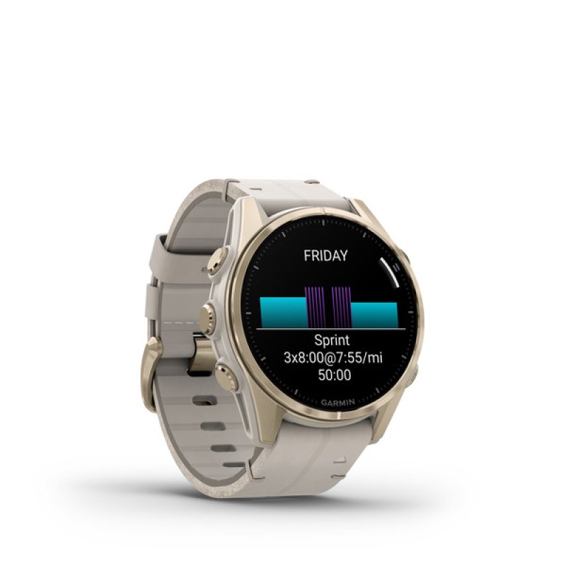 Garmin Fenix 8 3.3 cm (1.3 ) AMOLED 43 mm Digital 416 x 416 pixels Touchscreen Gold Wi-Fi GPS (satellite)