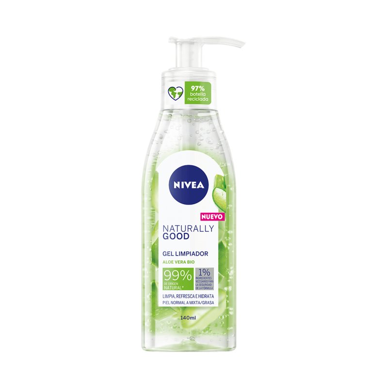 NIVEA Naturally Good Gel Nettoyant Micellaire 140 ml