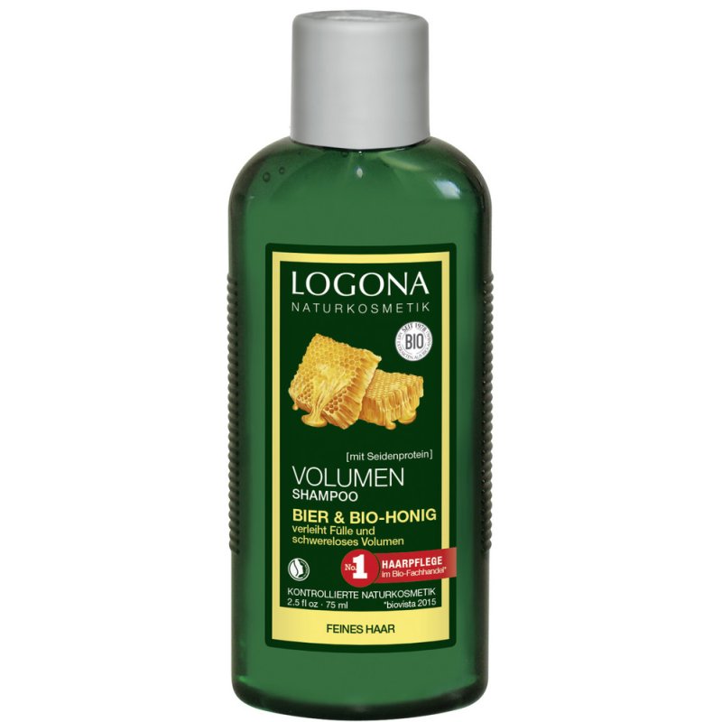 LOGONA Volume Shampoo Beer & Organic Honey, 75ml