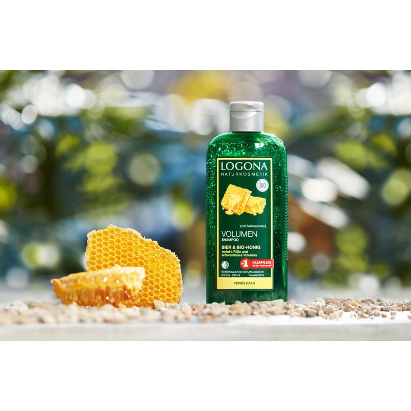 LOGONA Volume Shampoo Beer & Organic Honey, 75ml