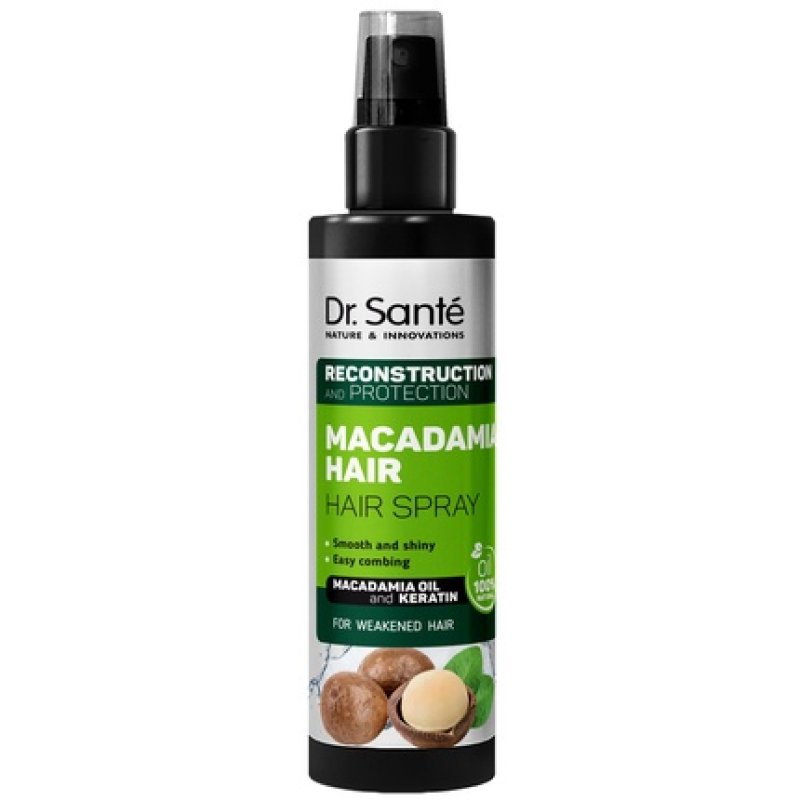 Elfa Pharm Dr Sante Macadamia Hair Spray Regenerating With Macadamia Oil And Keratin 150 Ml