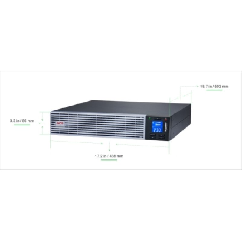 APC Easy UPS On-Line uninterruptible power supply (UPS) Double-conversion (Online) 2 kVA 1800 W 6 AC outlet(s)