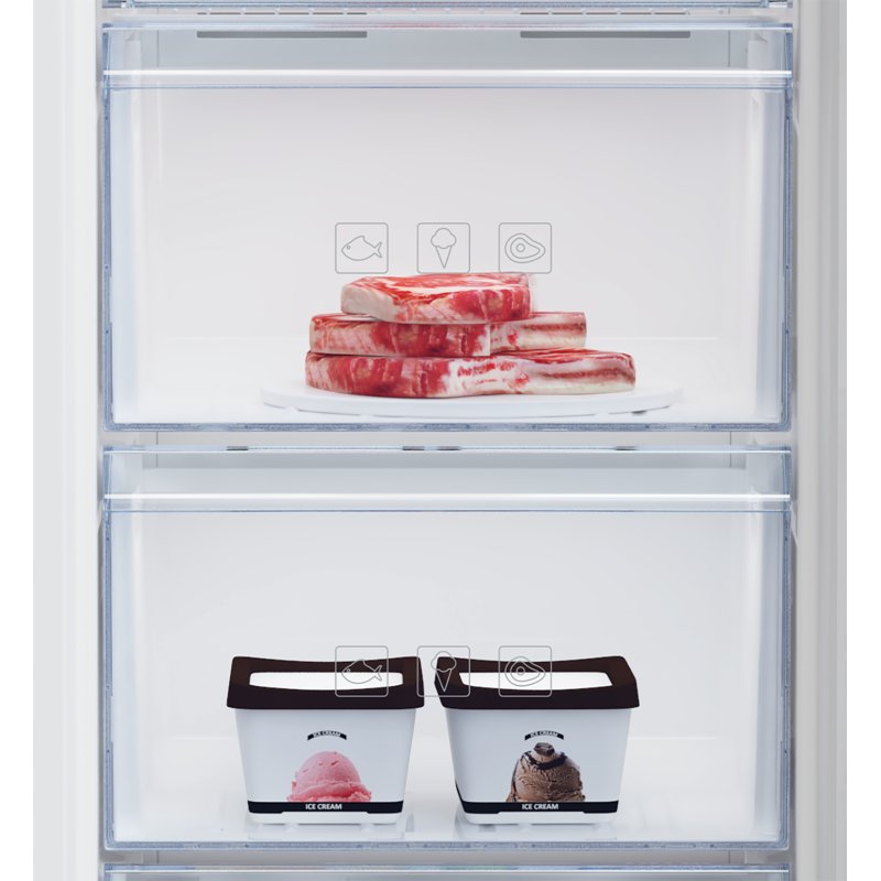 Beko RFNM200T40WN Upright freezer Freestanding 177 L White