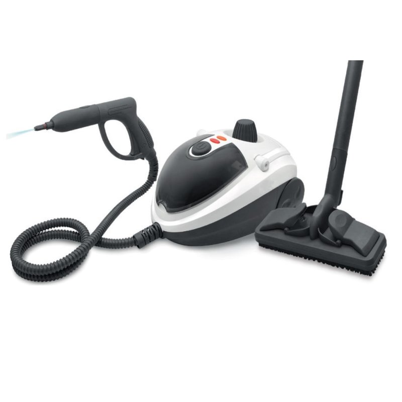 KitchenChef Vapor Net Easyclean 1500 Nettoyeur vapeur traineau 1,2 L 1500 W Noir, Blanc