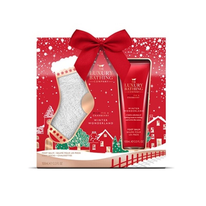 Grace Cole Gift Set Foot Balm And Socks Fig Cranberry