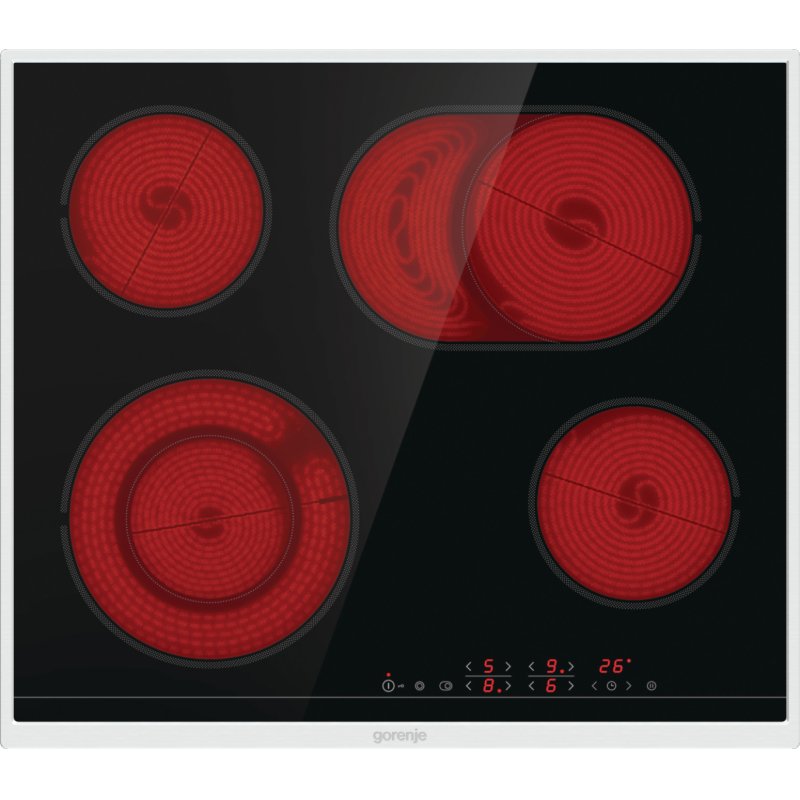 Gorenje ECT643BX Black, Stainless steel Built-in Ceramic hob 4 zone(s)