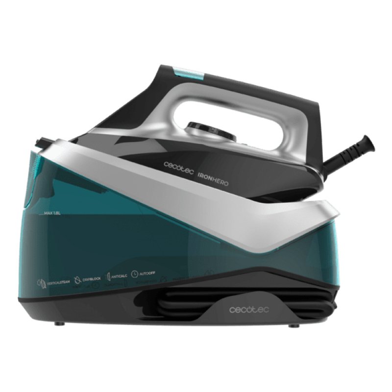 Cecotec IronHero H-2800 2800 W 2 L Semelle en céramique Noir, Bleu