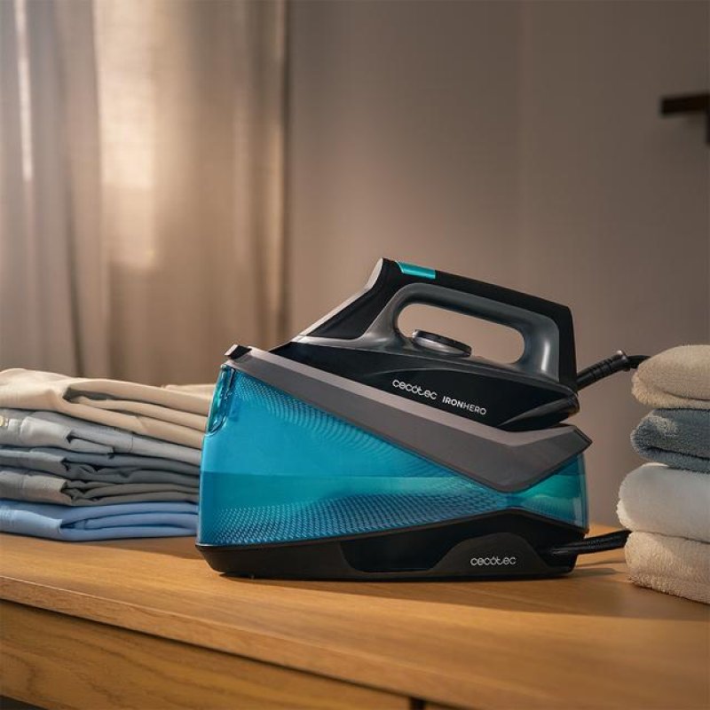 Cecotec IronHero H-2800 2800 W 2 L Semelle en céramique Noir, Bleu