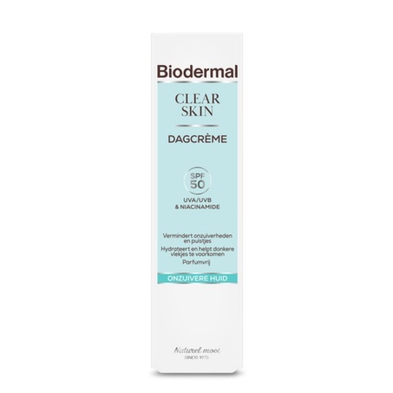 Biodermal Clear Skin Day Cream Spf50 High Protection Moisturizer