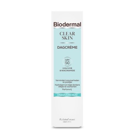 Biodermal Clear Skin Day Cream Spf50 High Protection Moisturizer