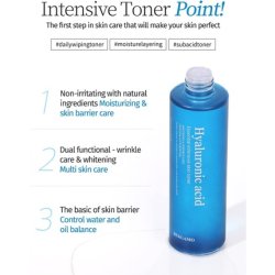 Bergamo Essential Intensive Hyaluronic Acid Skin Toner 7.1fl oz/210mL - Korean Skin Care for Combination Skin Types