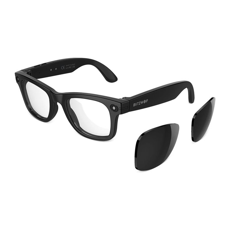 BlitzWolf BW-AG1 Pro Smart AI Sunglasses with Interchangeable Sunglass Lenses