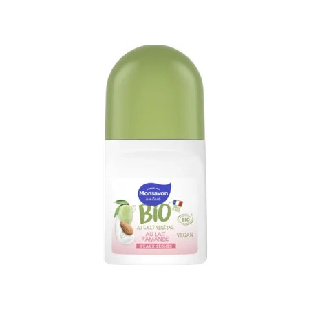 Monsavon Roll On Deodorant Vegan 50ml Almond Milk