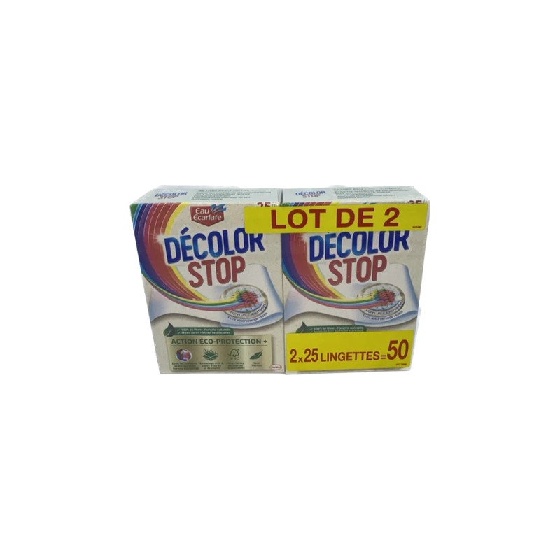 Ee Decolor Stop Lot Of 2 X 25 Wipes Action Eco Protection