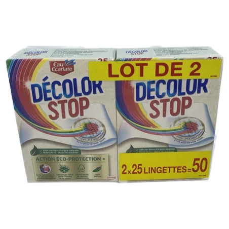 Ee Decolor Stop Lot Of 2 X 25 Wipes Action Eco Protection