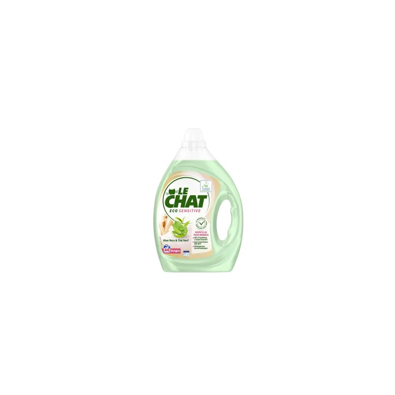 Le Chat Eco Sensitive Liquid Laundry Detergent Aloe Vera & Green Tea 44 Washes 198 Liters