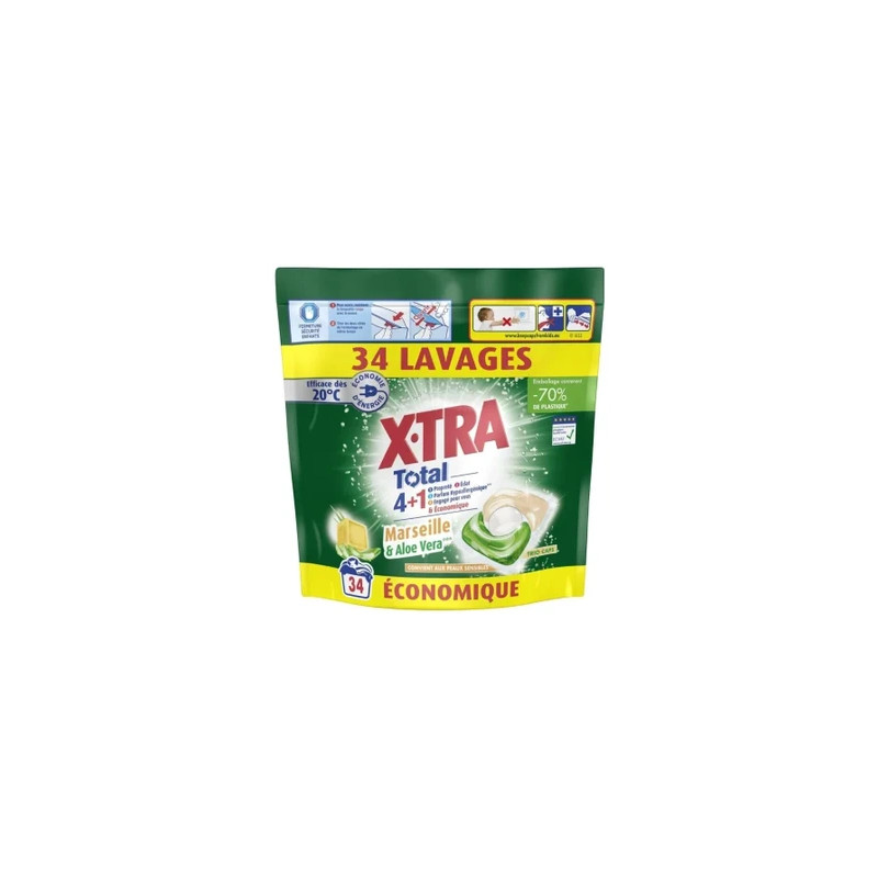 Xtra Xtra Pods Total 41 Marseille & Aloe Vera 34 Pieces 12 Grams Each