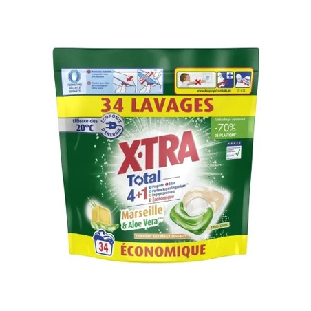 Xtra Xtra Pods Total 41 Marseille & Aloe Vera 34 Pieces 12 Grams Each