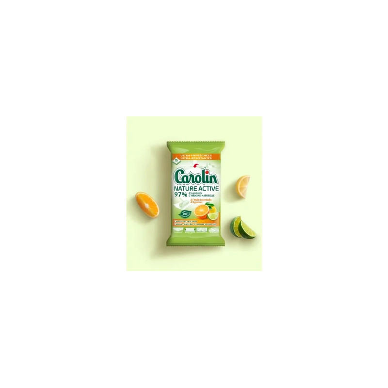 Carolin Citrus Oil Wipes 15 Cloths