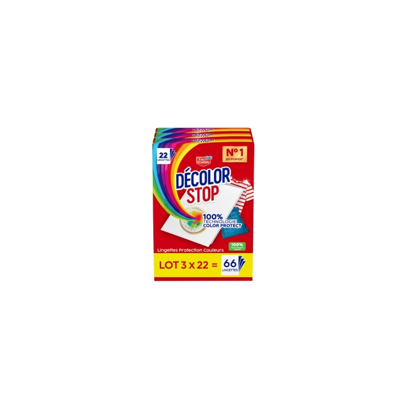 Decolor Stop Lot Of 3 X 22 Wipes Effective Cleaning Solution