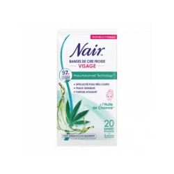 Nair Cold Wax Strips 20 Pieces Face Hair Removal
