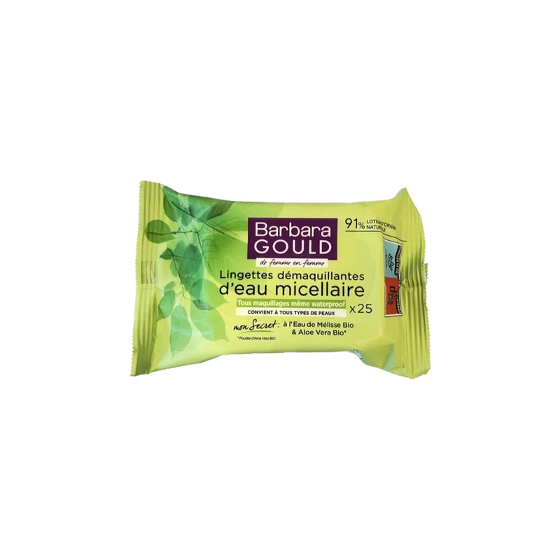 Barbara Gould Micellar Water Makeup Remover Wipes 25 Wipes For All Makeup Types Including Waterproof