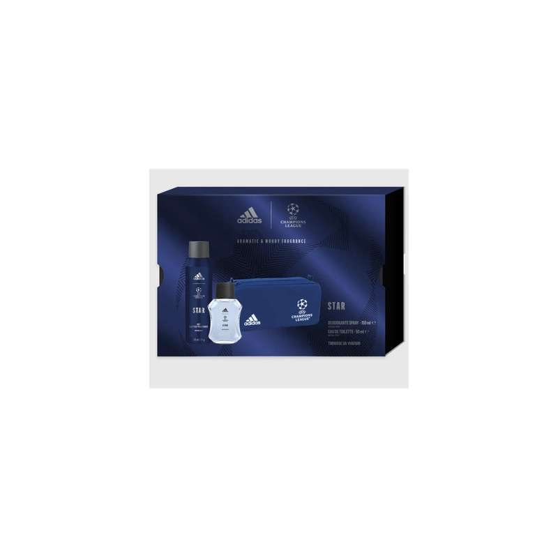Adidas Giftset Uefa Star Eau De Toilette 50ml And Aftershave 100ml