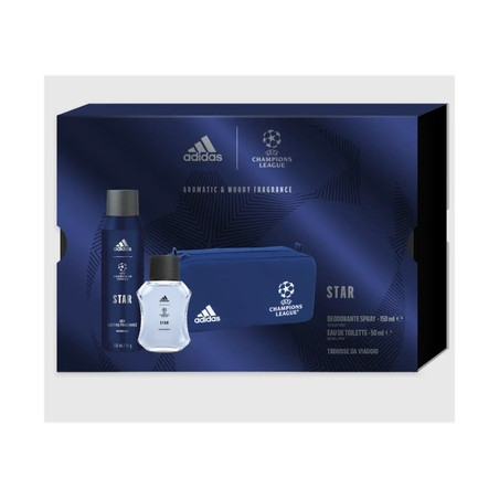 Adidas Giftset Uefa Star Eau De Toilette 50ml And Aftershave 100ml