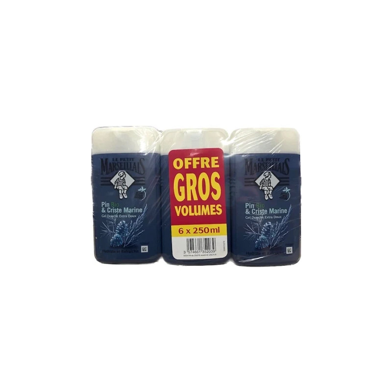 Le Petit Marseillais Shower 6pack 250ml Pine Bio & Sea Fennel