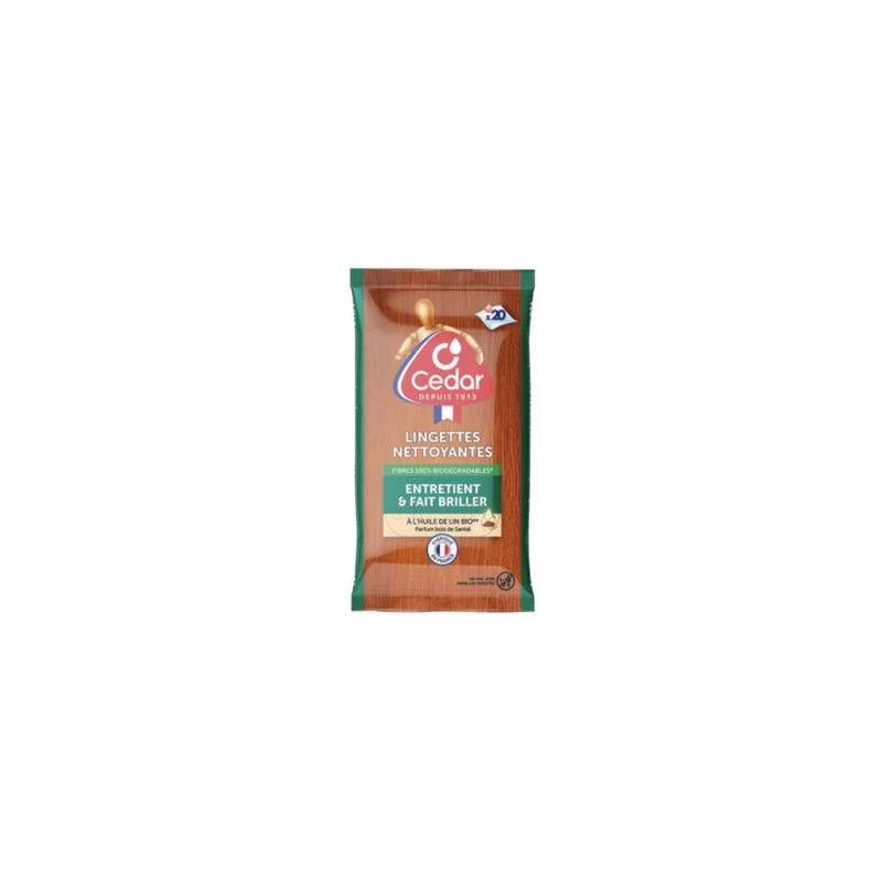 O'Cedar Bio Flax Oil Cleaning Wipes Sandalwood Scent 20pcs
