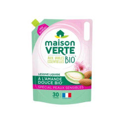Maison Verte Liquid Detergent Doypack Sweet Almond Organic 30 Washes 18 Liters