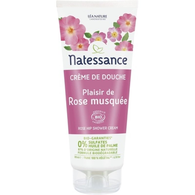 Natessance Organic Rosehip Shower Cream 200ml