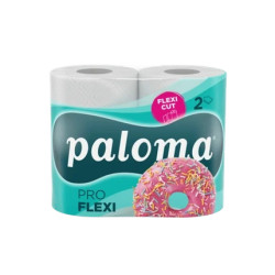 Paloma Kitchen Rolls 2ply 2 Rolls 200 Sheets Flexi Cut