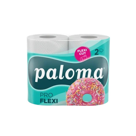 Paloma Kitchen Rolls 2ply 2 Rolls 200 Sheets Flexi Cut