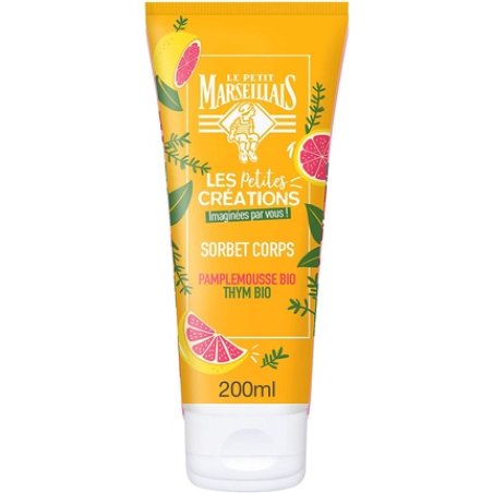 Le Petit Marseillais Hydrating Body Sorbet Gel with Organic Grapefruit and Thyme for Dry Skin 200ml