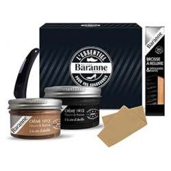 Baranne Shoe Polish Gift Set 2 Polishes 50ml Black And Honey