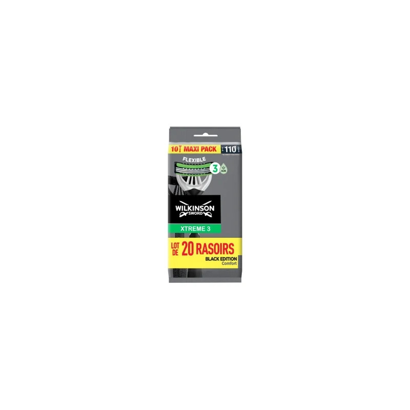 Wilkinson Sword Razor Black Edition Comfort 3 Blade Pack Of 2 X 10 Razors