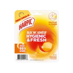 Harpic Toilet Block Adhesive Citrus Freshness Family Size Pack Of 4