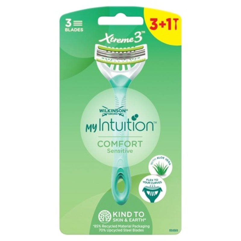 Wilkinson My Intuition Xtreme3 Comfort Sensitive Disposable Razors For Women 4 Pack