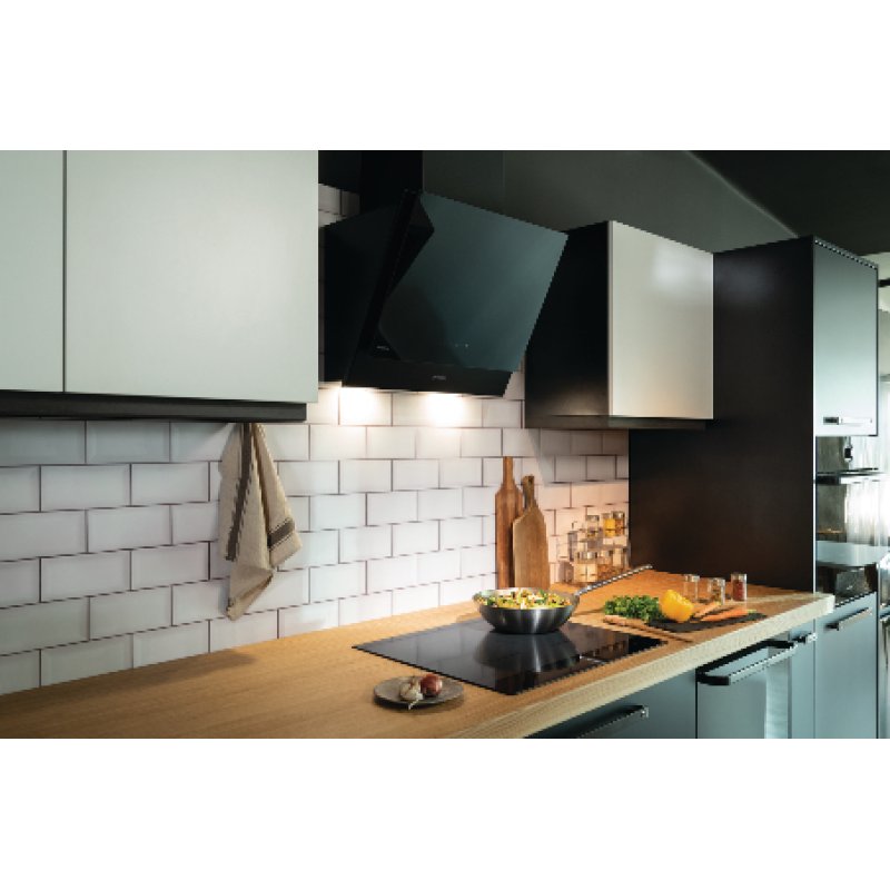 Gorenje WHI6SYB Montée au mur Noir 650 m³/h