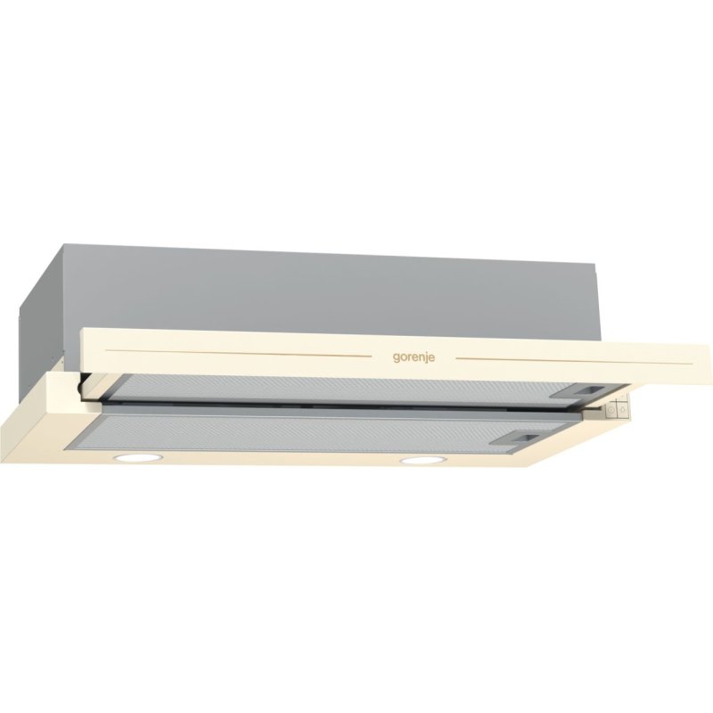 Gorenje BHP62CLI cooker hood Semi built-in (pull out) Ivory 435 m³/h