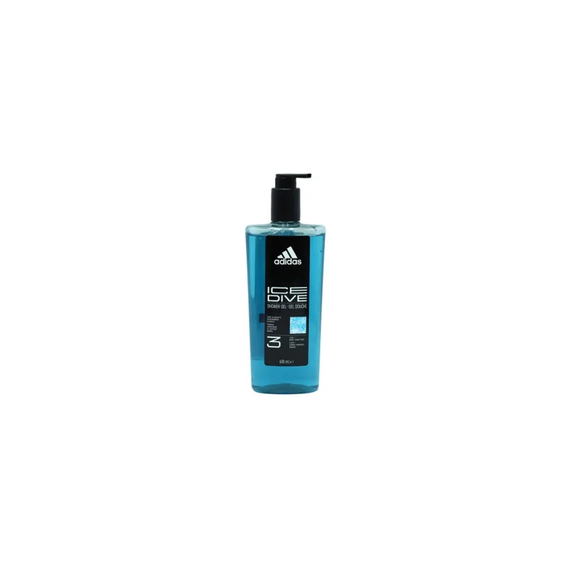 Adidas Shower Gel With Pump 3 In 1 Ice Dive 600 Milliliters