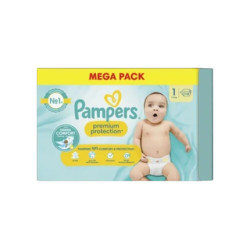 Pampers Premium Protection Mega Pack Size 1 25kg 112 Pieces
