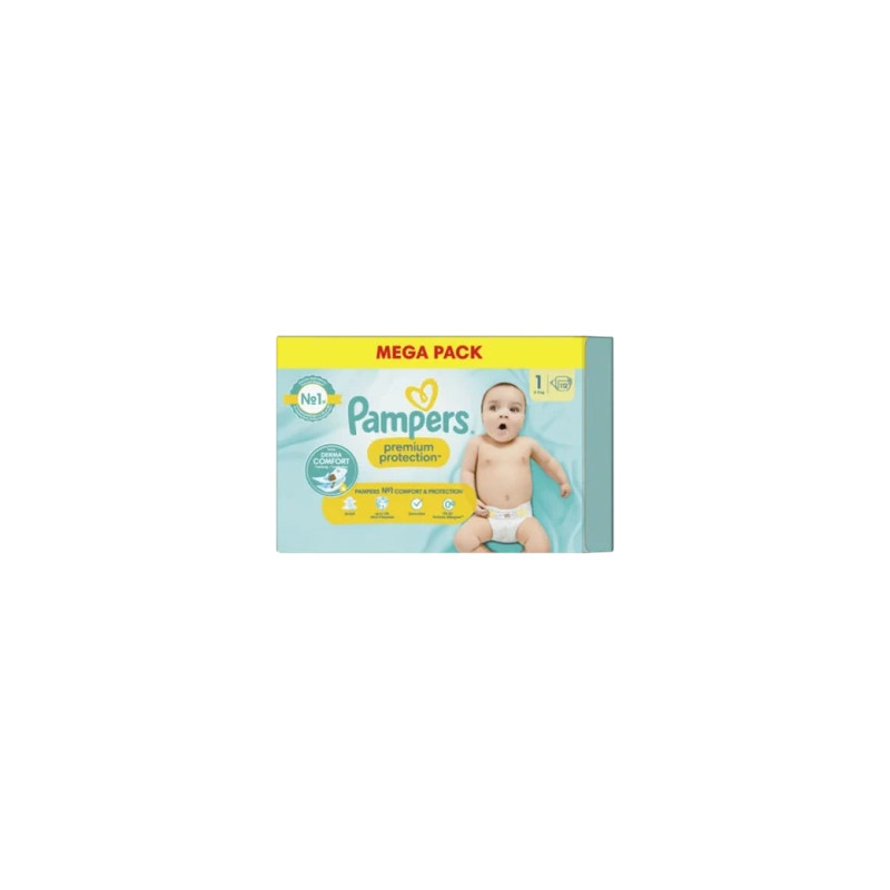 Pampers Premium Protection Mega Pack Size 1 25kg 112 Pieces