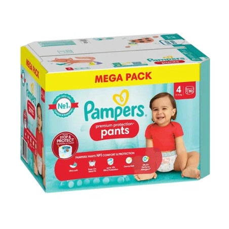 Pampers Premium Protection Pants Mega Pack Size 4 915 Kg 80 Pieces