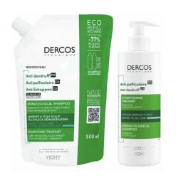 Vichy Dercos Antidandruff Greasy Shampoo 400ml Refill 500ml