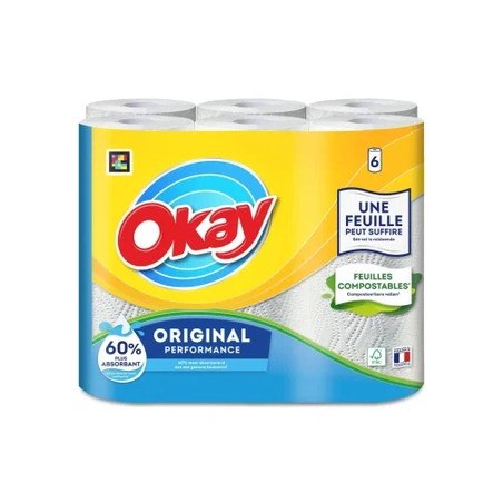 Okay Kitchen Roll 2ply 4 X 6pack Original Paper Towels