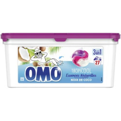 Omo 27 Pods 3 In 1 Tropicool Natural Coconut Essences