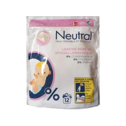 Neutral Pods 12 X 265g Baby Laundry Detergent 0 Hypoallergenic
